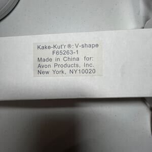 Vintage Avon Cake Cutter Pie Cutter Server V-Shape Kake-Kut'r Stainless
